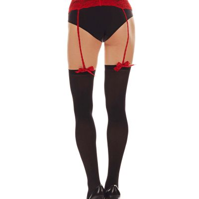 Women's No Strings Attached 60 Denier Opaque Suspender Pantyhose